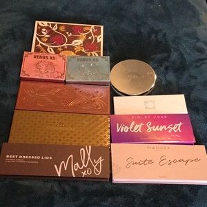 Zoeva/ Nabla/Lime Crime/Violet Voss/ Mally/ Ofra/Wander Eyeshadow pallet lot x10